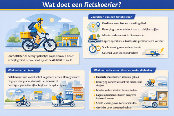 Alles over het beroep fietskoerier Wat doet een fietskoerier
